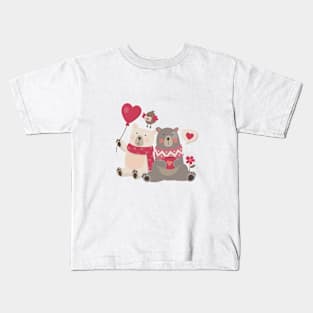 Woodland Valentine Kids T-Shirt